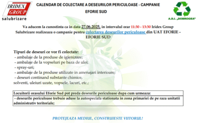 Calendar de colectare a deșeurilor periculoase – campanie Eforie Sud