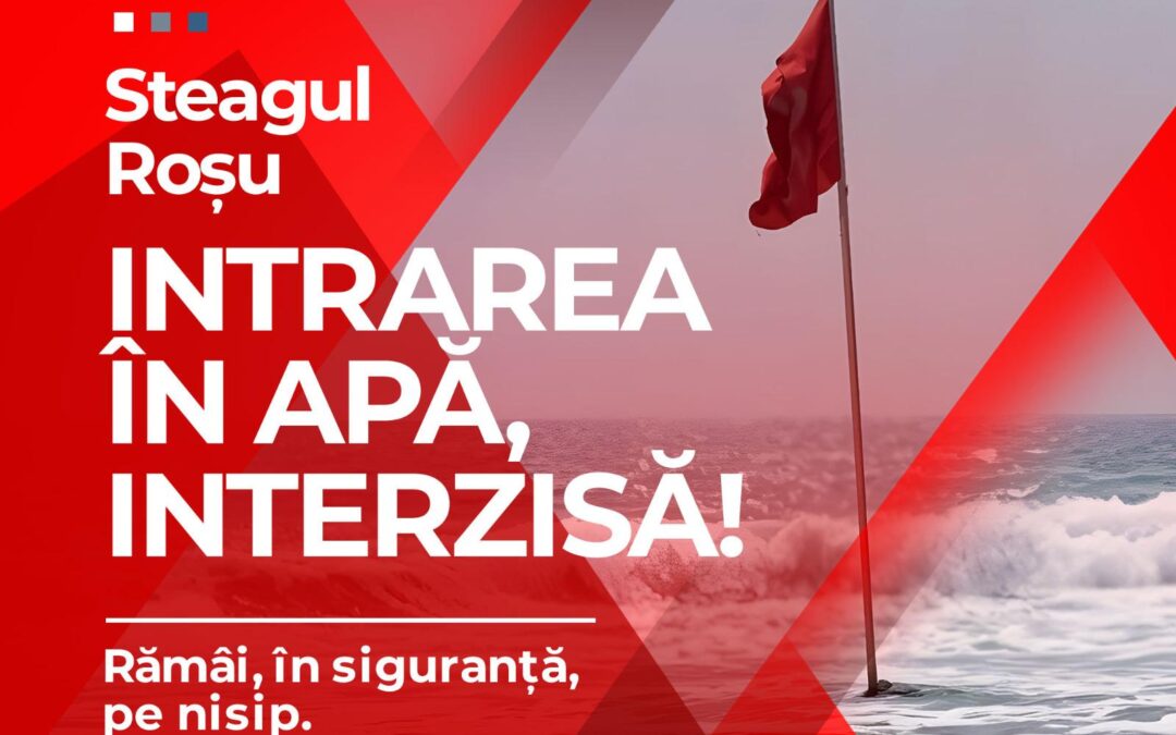 Steagul roșu arborat la Eforie pe 07.09.2025