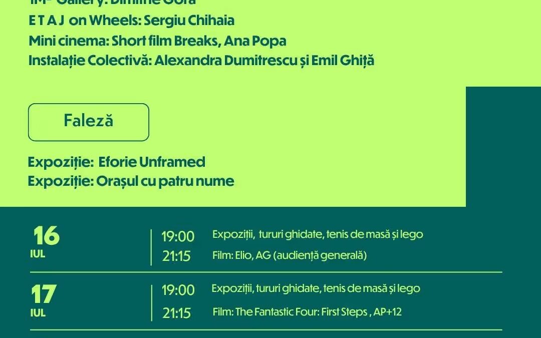 Săptămâna 16-19 iulie Eforie Colorat în Grădina Cinemascop din Eforie Sud