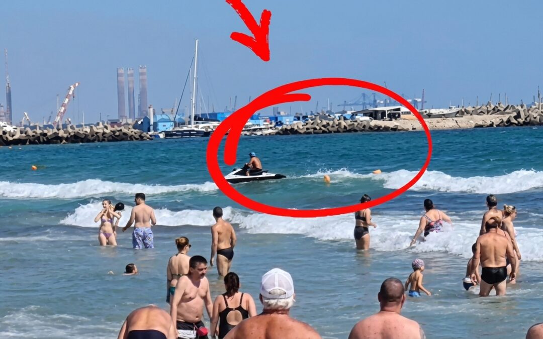 Misiuni de salvare contra cronometru în Eforie: Doi turiști aduși cu jet-ski-ul la mal din zonele Belona și Vraja Mării